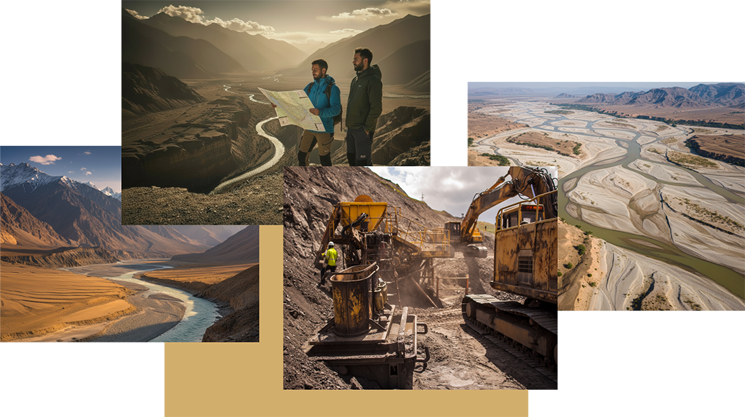 The Kharmang region is one of the most promising placer gold belts in the Himalayan system. Gold-bearing sediments originating from high mountain erosion flow through the Indus River corridor, creating natural placer deposition zones.